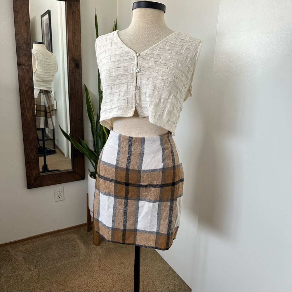 SHEIN plaid mini skirt 12 XL